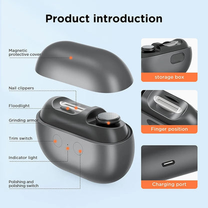 Bikitri Rechargable Electric Nail Clipper & Polisher Pro