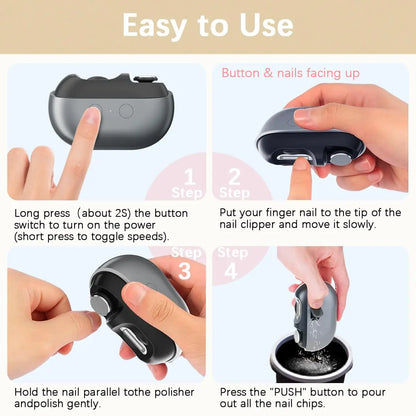 Bikitri Rechargable Electric Nail Clipper & Polisher Pro