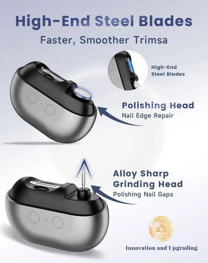 Bikitri Rechargable Electric Nail Clipper & Polisher Pro